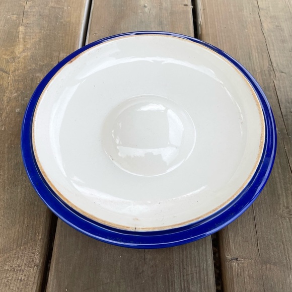 Spode Baking Days 2 Qt Round Covered Casserole Pot Lid Blue White Polka Dot - Picture 11 of 14